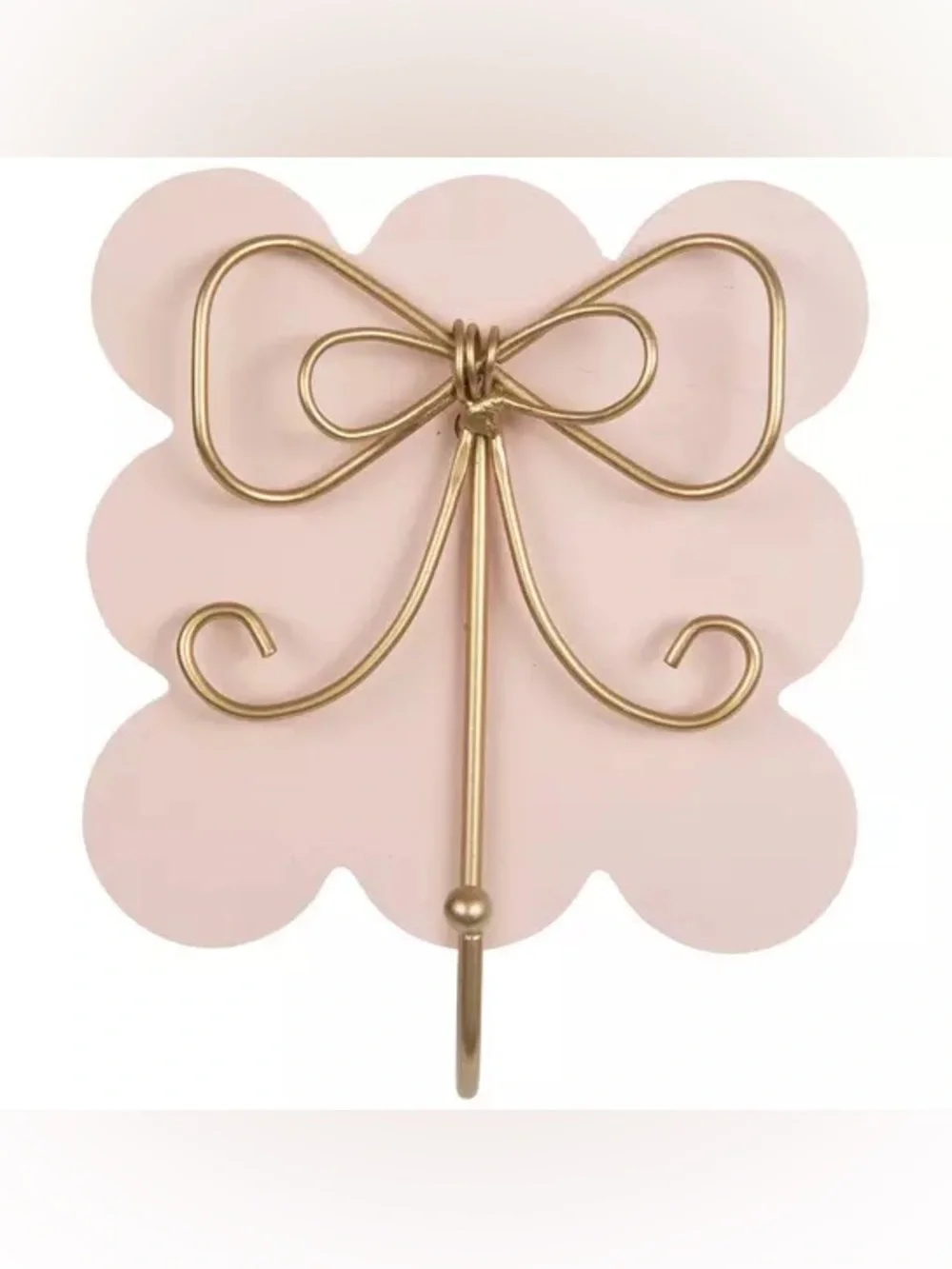 Gold Bow Wood Wall Hook